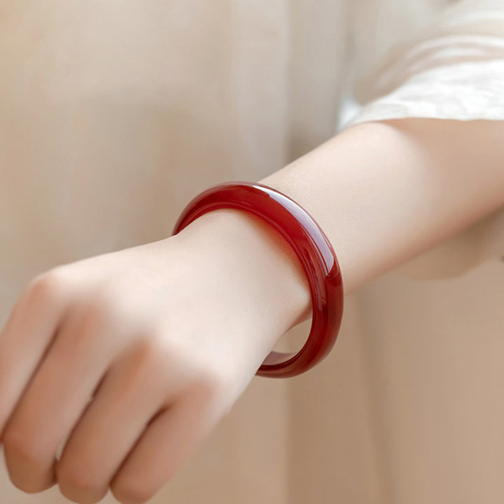 Buddha Stones Natural Red Agate Confidence Bracelet Bangle - image 3