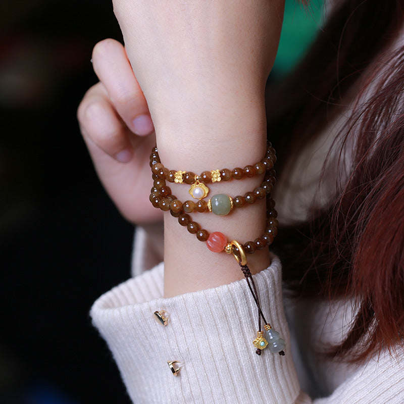 Buddha Stones Jade Butterfly Gourd Prosperity Luck Bracelet Necklace - image 6