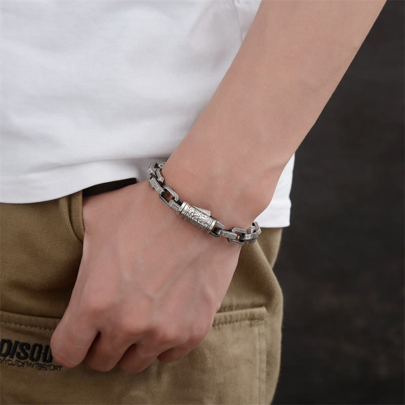 Buddha Stones Vintage Tang Dynasty Flower Design Engraved Luck Energy Bracelet - image 3