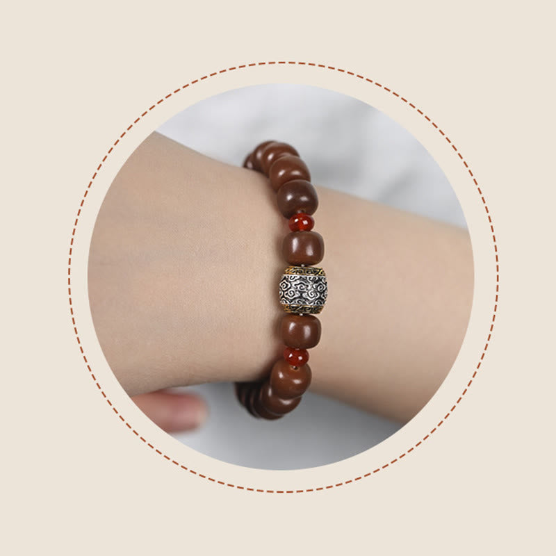 Buddha Stones Bodhi Seed Auspicious Cloud Fu Character Bead Peace Bracelet - image 14
