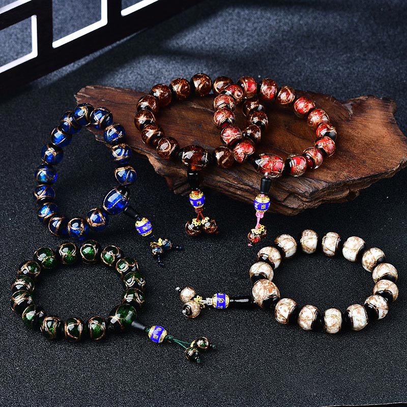 Tibetan Dragon Vein Agate Healing Bracelet - image 1