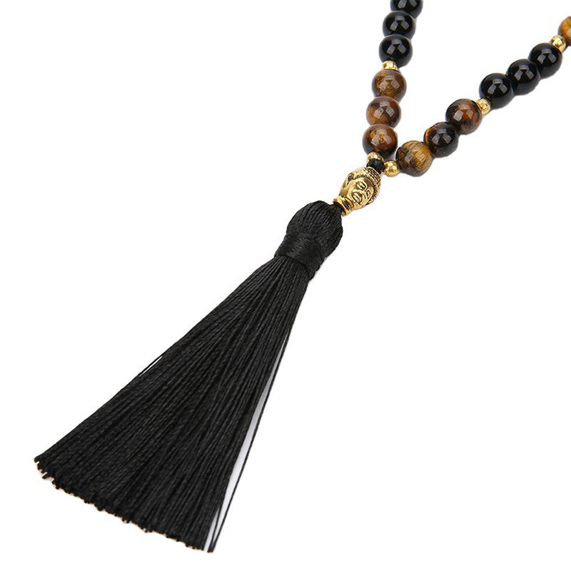 Buddha Stones Tibetan Green Jasper Protection Mala Bracelet - image 4