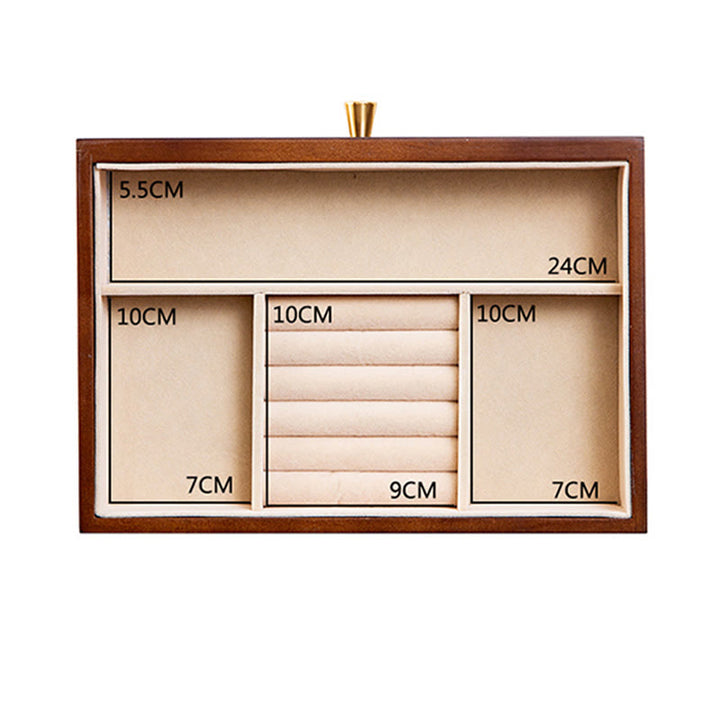 Buddha Stones Retro Solid Wood Jewelry Box Jewelry Storage Box With Drawer - image 17