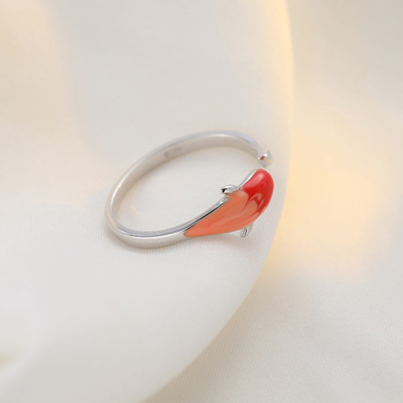 Buddha Stones Koi Fish Copper Balance Luck Adjustable Ring - image 8