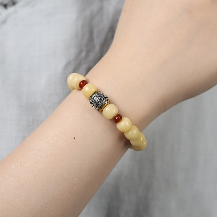 Buddha Stones Bodhi Seed Auspicious Cloud Fu Character Bead Peace Bracelet - image 6