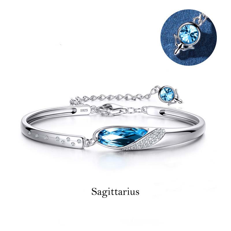 Buddha Stones 925 Silver Plated Copper 12 Constellations of the Zodiac Charm Bracelet - image 16