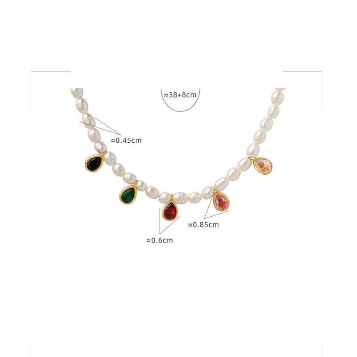 Pearl Crystal Stone Purity Necklace Pendant - image 10