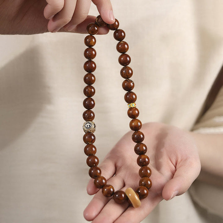 Buddha Stones Tibetan Natural Purple Gold Rat Bodhi Seed Wealth Double Wrap Bracelet - image 3