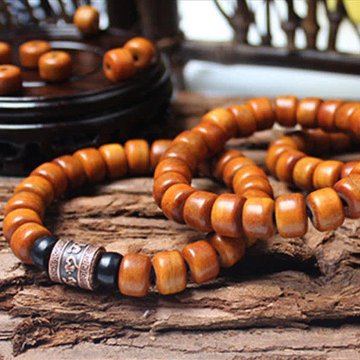 Buddha Stones Tibetan Bone Beads Om Mani Padme Hum Strength Bracelet - image 2