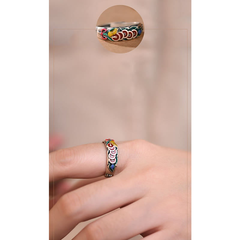 Buddha Stones Feng Shui Five Emperor Coins Wealth Ring - image 10