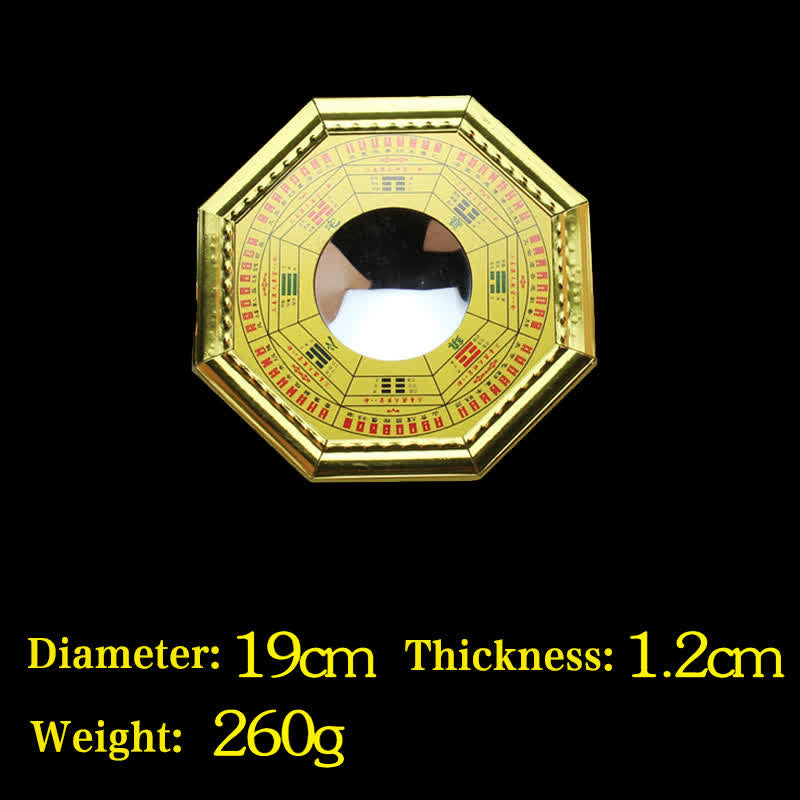 Feng Shui Bagua Map Balance Harmony Living Room Energy Map Mirror - 19cm Gold Bagua Map Concave Mirror - image 17