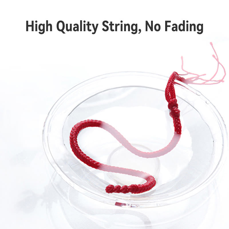 Buddha Stones 999 Gold Lucky Bead Eight Thread Peace Knot Red Rope Bracelet - image 11