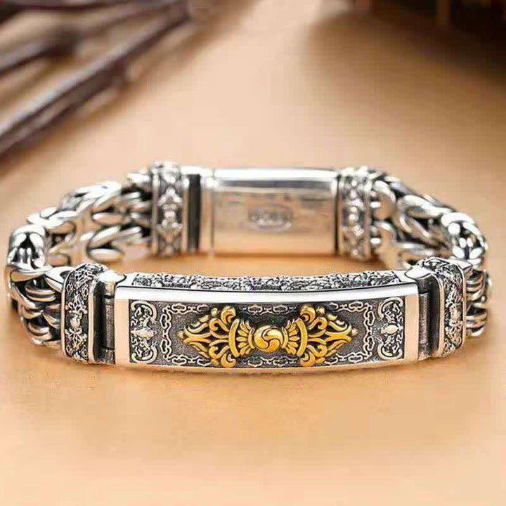 Buddha Stones Vajra Dorje Twisted Braided Pattern Copper Balance Bracelet - image 6