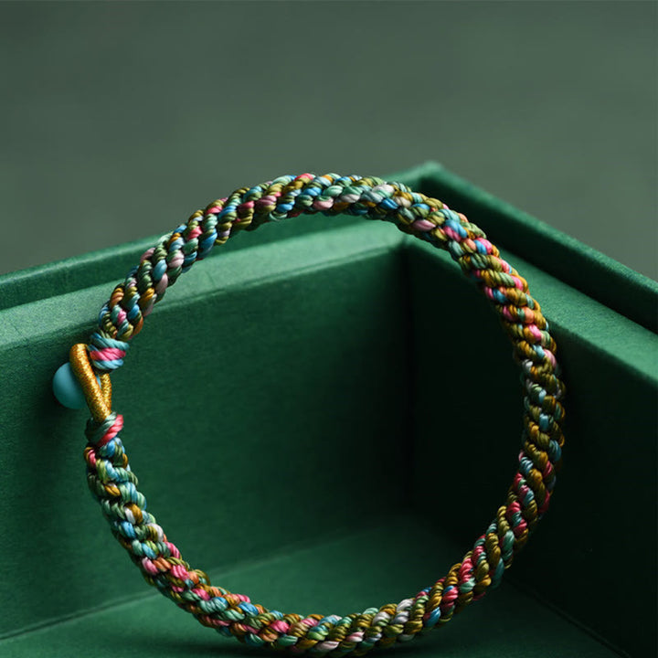 Buddha Stones Colorful Rope Luck Handcrafted Braided Child Adult Bracelet - image 3