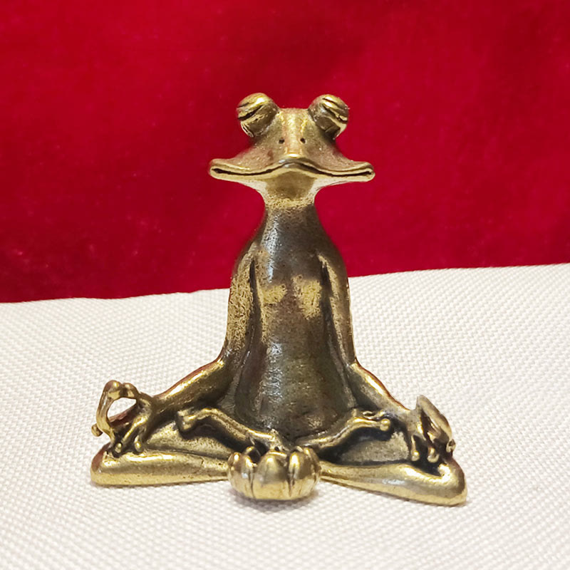 Buddha Stones Mini Small Frog Turtle Koi Fish Snail Crab Copper Wealth Home Decoration - image 10