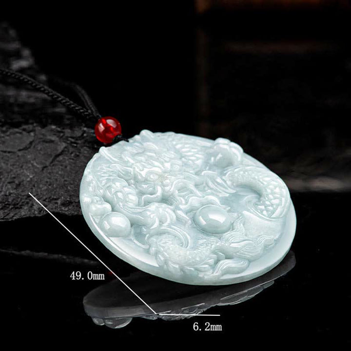 ❗❗❗A Flash Sale- Buddha Stones Chinese Zodiac Dragon Jade Success Amulet String Necklace - image 8