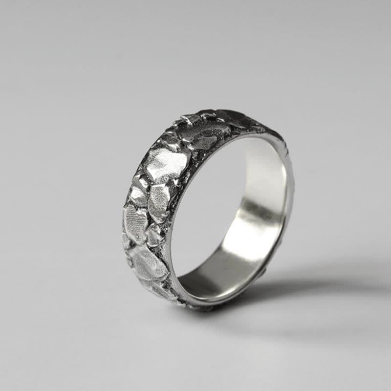 Buddha Stones Rock Pattern Luck Blessing Copper Ring - image 5