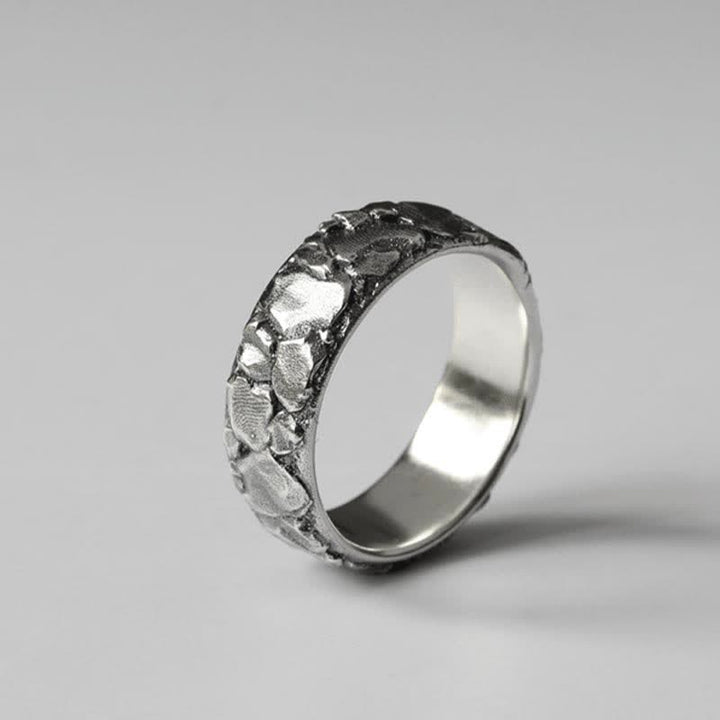 Buddha Stones Rock Pattern Luck Blessing Copper Ring - image 5