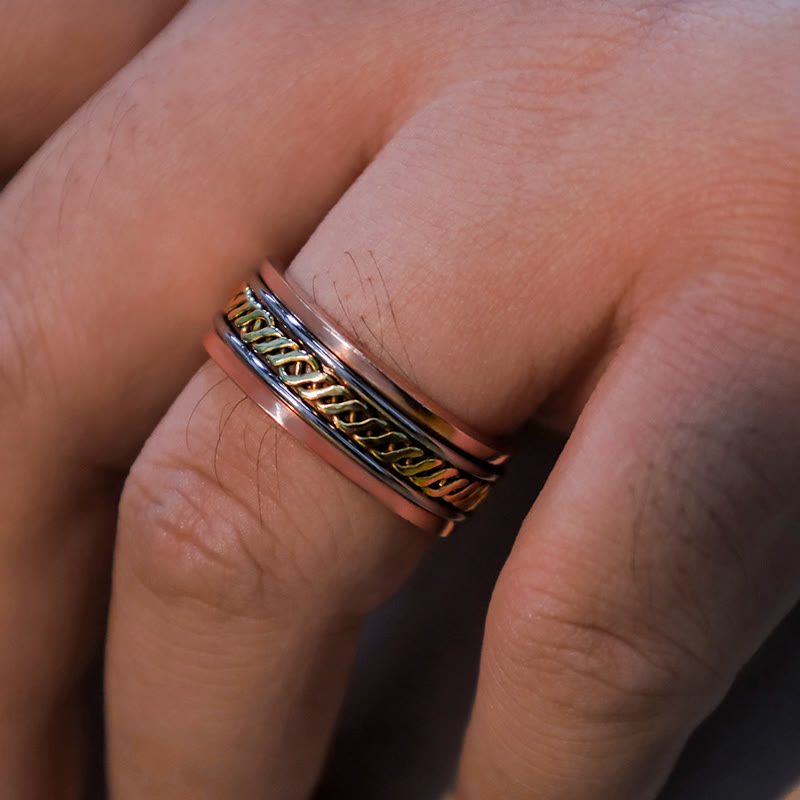 Buddha Stones Magnetic Copper Balance Adjustable Cuff Bracelet Bangle Ring - image 11