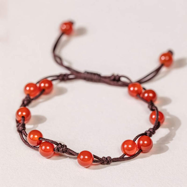 Buddha Stones Red Agate Moss Agate Cinnabar Calm Bracelet - image 11