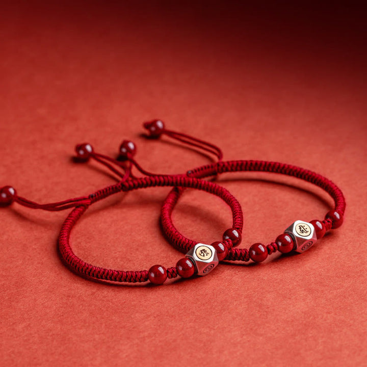 Buddha Stones 925 Sterling Silver Chinese Zodiac Cinnabar Calm Bracelet - image 2
