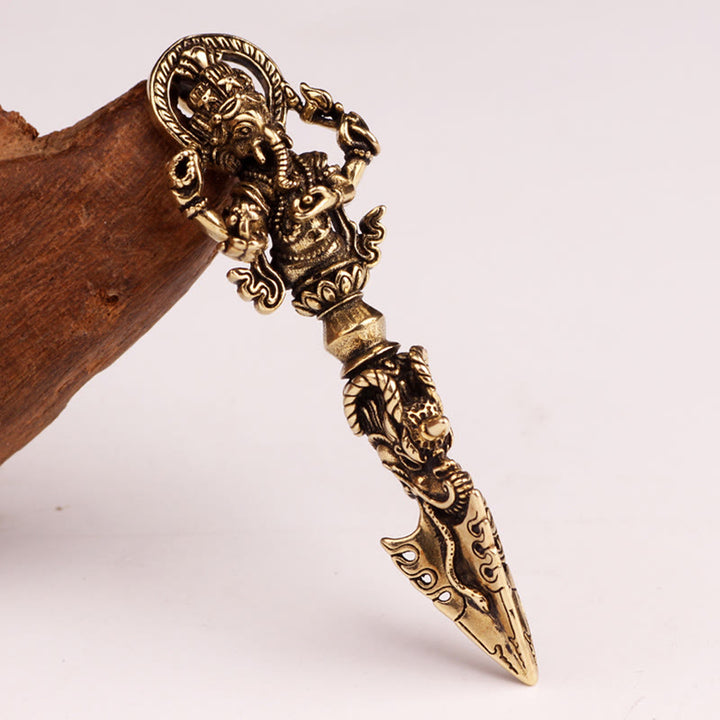 Buddha Stones Tibetan Ganesh Ganpati Elephant God of Wealth Dorje Vajra Spiritual Power Necklace Pendant - image 10