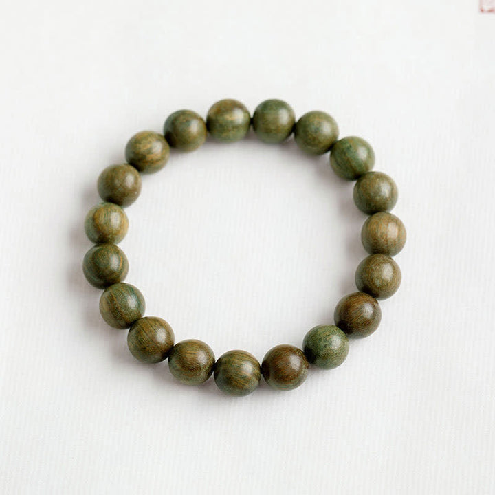 Buddha Stones Tibetan Green Sandalwood Soothing Cure Bracelet - 10mm(19 Beads) - image 10
