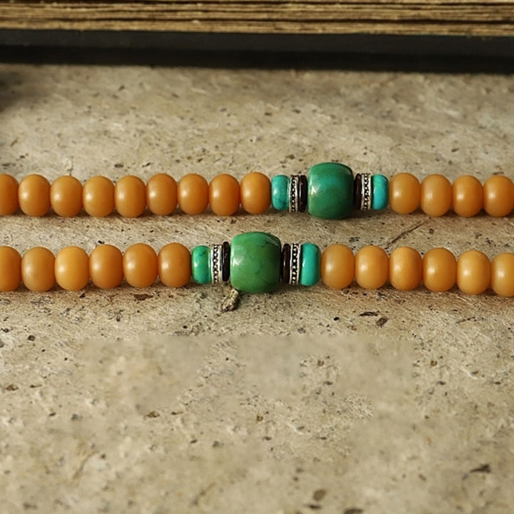 Buddha Stones Tibet 108 Mala Beads Bodhi Seed Bagua Vajra Wealth Bracelet - image 9