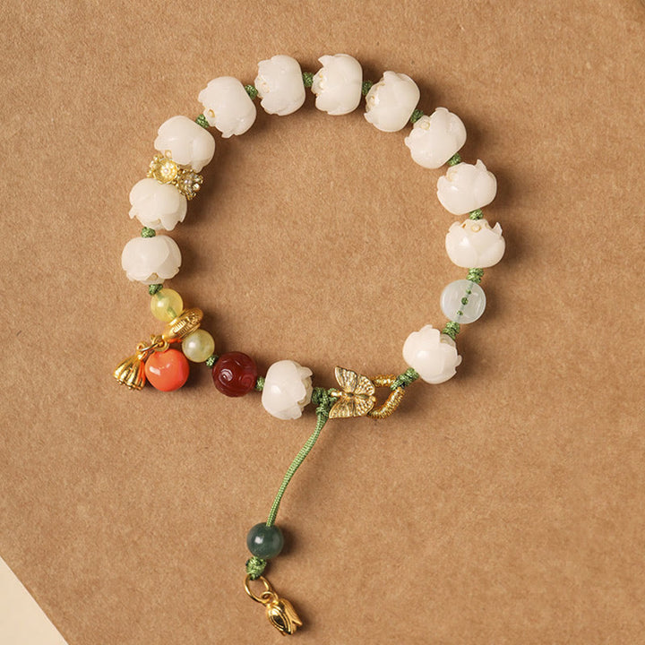 Buddha Stones Natural Bodhi Seed Lotus Pumpkin Bead Peace Harmony Bracelet - image 4