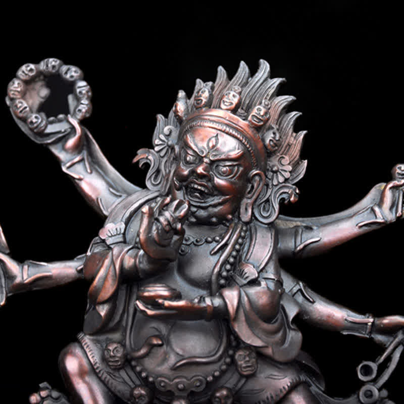 Tibet Mahakala Bodhisattva Figurine Compassion Copper Statue Decoration - image 12