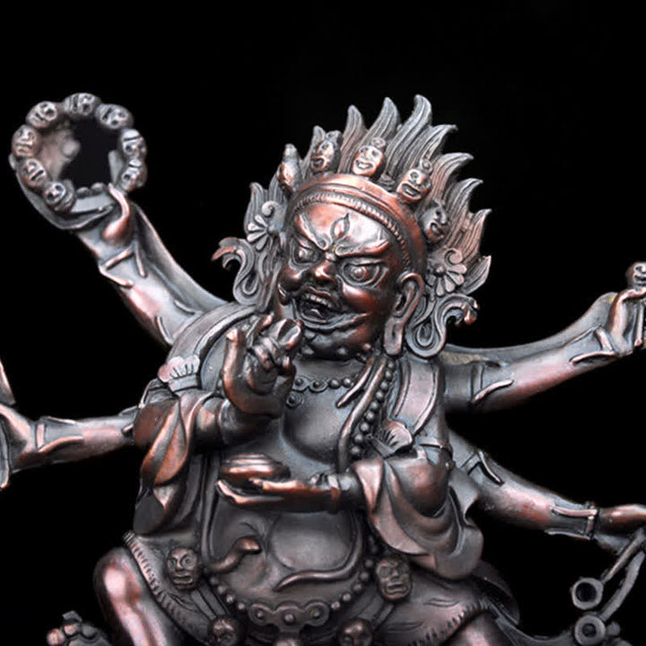 Tibet Mahakala Bodhisattva Figurine Compassion Copper Statue Decoration - image 12