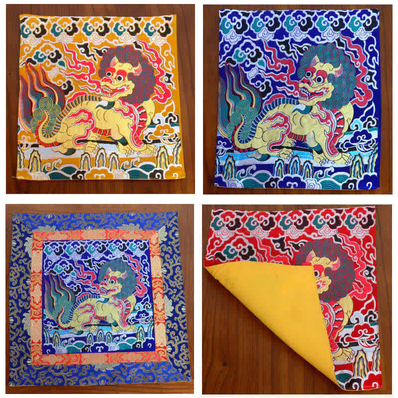 Fengshui Kirin Prayer Altar Mat Healing Meditation Auspicious Symbol Mat - image 0