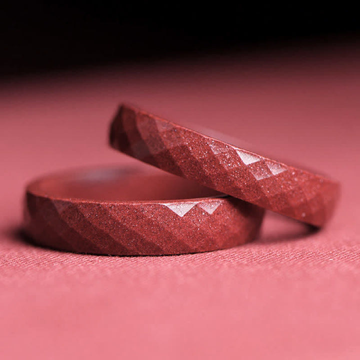 Buddha Stones Cinnabar Om Mani Padme Hum Auspicious Clouds Blessing Ring - image 5