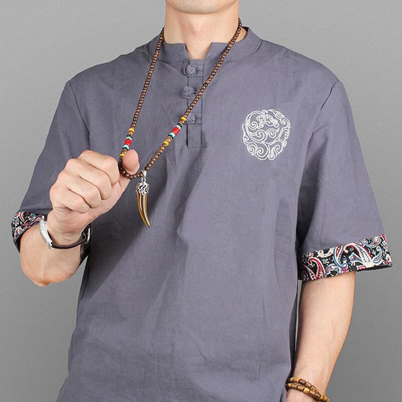 Wenge Wood Turquoise Stone Horn Style Protection Meditation Necklace Pendant - image 7