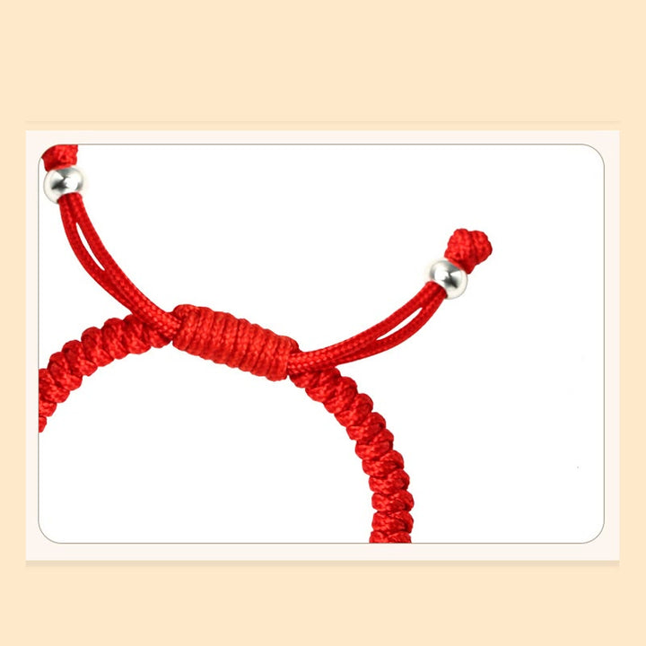 Buddha Stones 999 Sterling Silver Chinese Zodiac Red Rope Luck Handcrafted Kids Bracelet - image 11