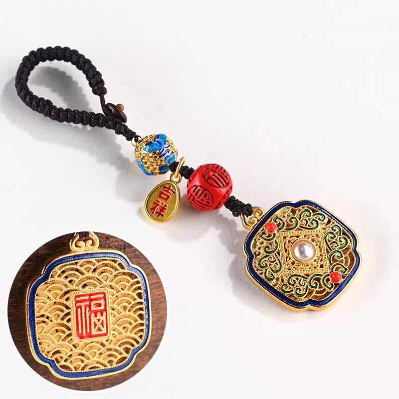 Buddha Stones Fu Character Blessing Ruyi Charm Key Chain - image 4