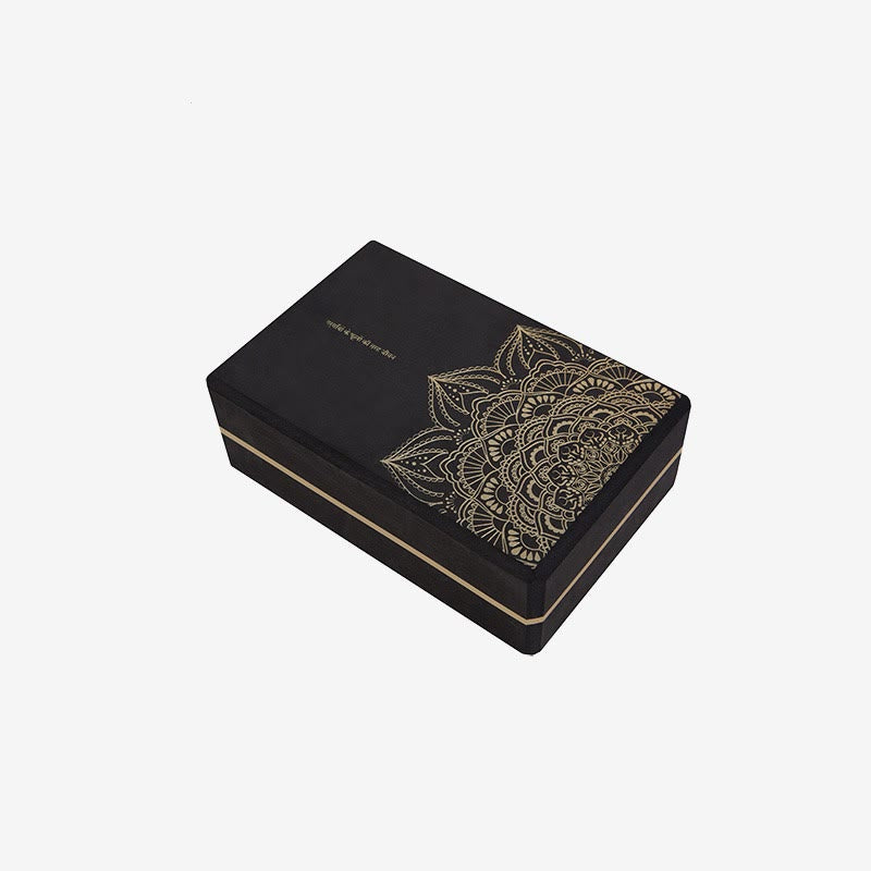 Buddha Stones Tibetan Mandala Mindful Soft Non-Slip Foam Yoga Block - Black Mandala - image 7