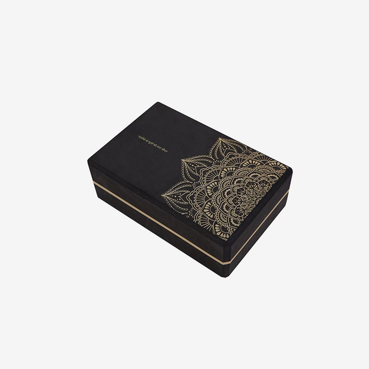 Buddha Stones Tibetan Mandala Mindful Soft Non-Slip Foam Yoga Block - Black Mandala - image 7