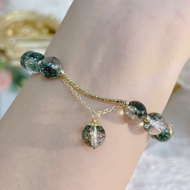 Buddha Stones Green Phantom Crystal Confidence Charm Bracelet - image 4