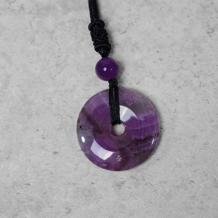 Buddha Stones Lucky Coin Pendant Healing Crystal Gemstone Necklace - image 6