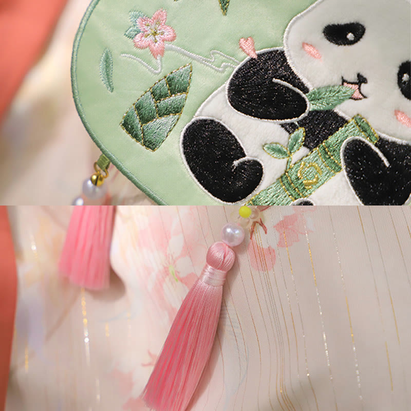 Buddha Stones Embroidery Lucky Panda Cat Shiba Inu Deer Rabbit Fox Flower Cute Animal Hanfu Bag Crossbody Bag Shoulder Bag - image 6