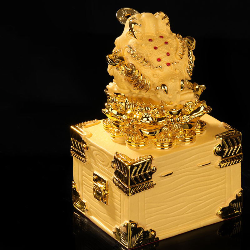 Buddha Stones Feng Shui Money Frog Statue Luck Wealth Decoration - image 5