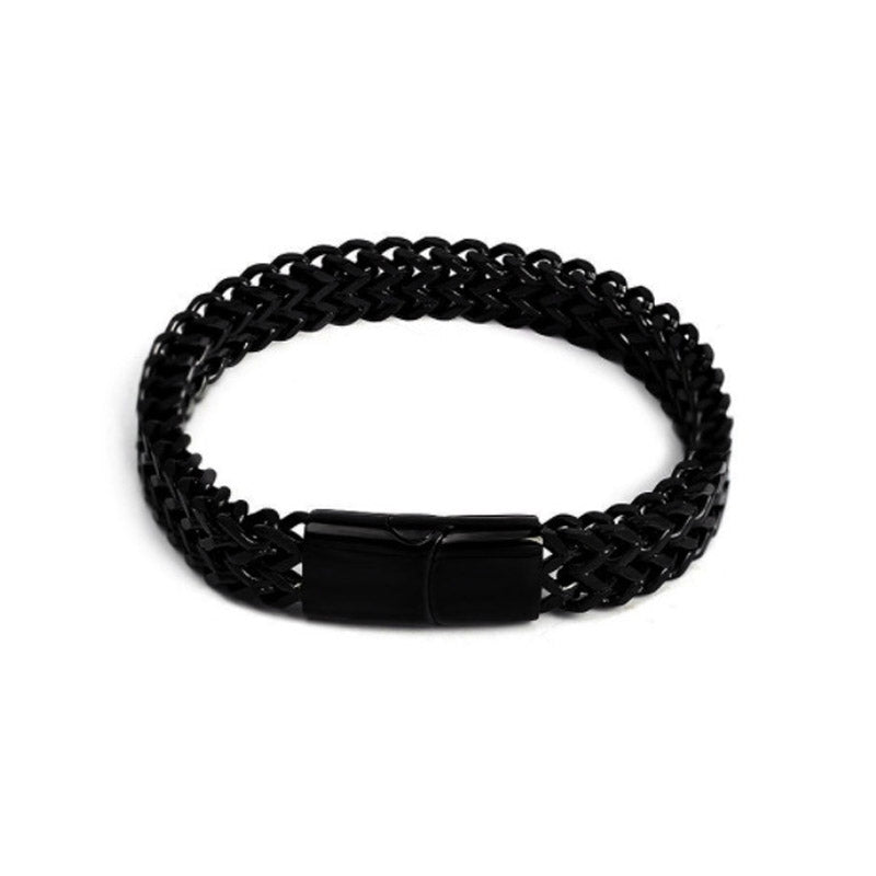 Buddha Stones Fish Scale Magnetic Buckle Titanium Steel Balance Bracelet Bangle - image 13