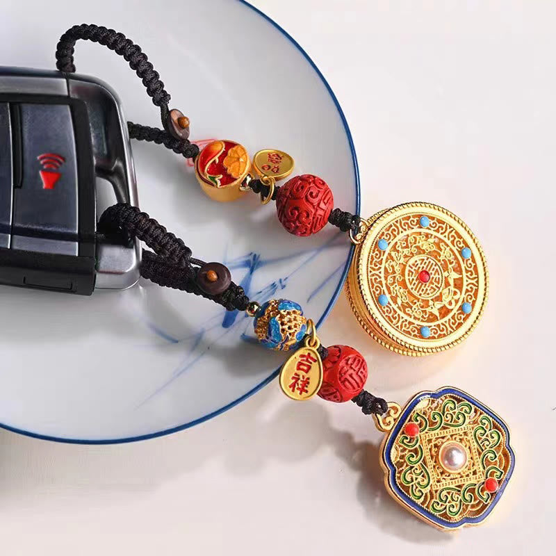 Buddha Stones Fu Character Blessing Ruyi Charm Key Chain - image 1