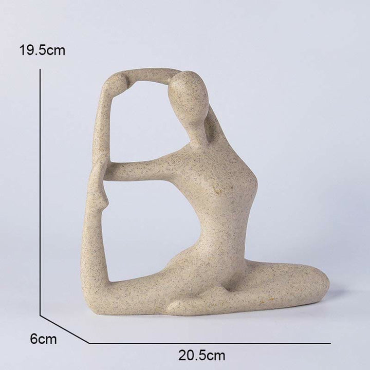 Abstract Yoga Meditating Exercise Resin Spiritual Figurine Sculpture Desk Decoration - Yoga 20.5*6*19.5cm - image 14