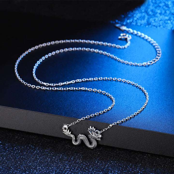Buddha Stones 925 Sterling Silver Year Of The Dragon Auspicious Dragon Protection Chain Necklace Pendant - 2.9g - image 2