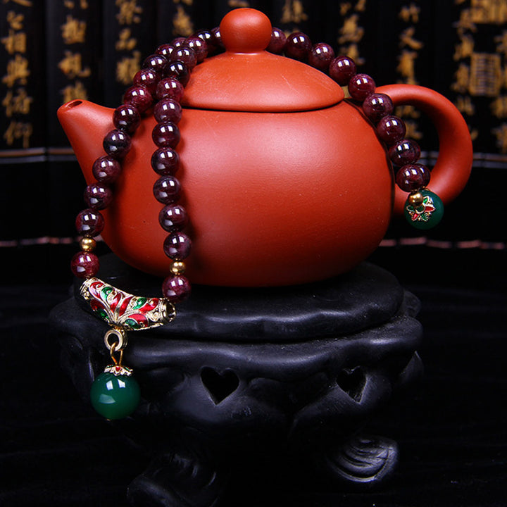 Buddha Stones Natural Garnet Blessing Bracelet - image 7