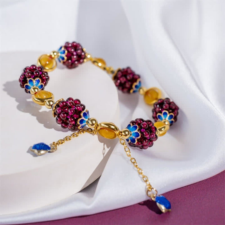 Buddha Stones Tibetan Garnet Calm Bracelet - image 4