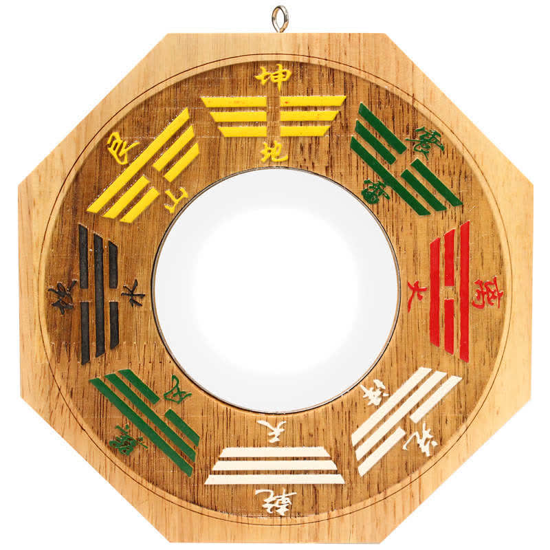 Feng Shui Bagua Map Peach Wood Balance Energy Map Mirror - image 7