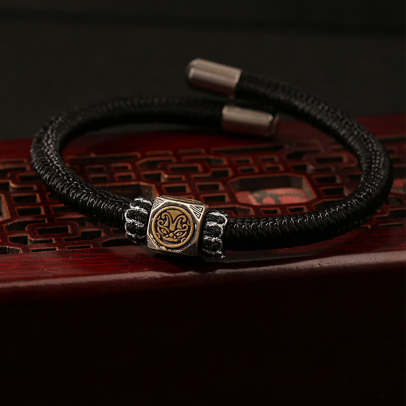 Buddha Stones 925 Sterling Silver Perfect Knot King Kong Knot Faith Strength Bracelet - King Kong Knot-Black(Bracelet Size 21cm) - image 10